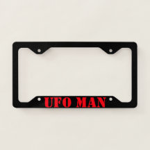 SVART RAM FÖR UFO-MANREGISTRERINGSSKYLT