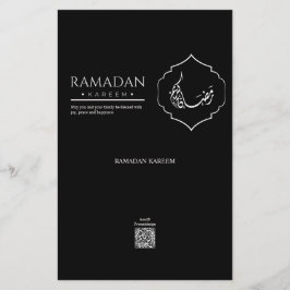 Svart Ramadan Kareem chokladbarns omslag Elegant Flygblad