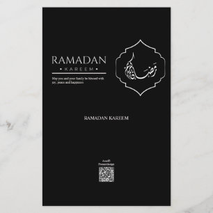 Svart Ramadan Kareem chokladbarns omslag Elegant Flygblad