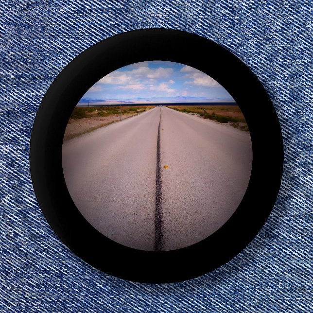 Svart ramfoto knapp (Create your own black framed photo pinback button.)