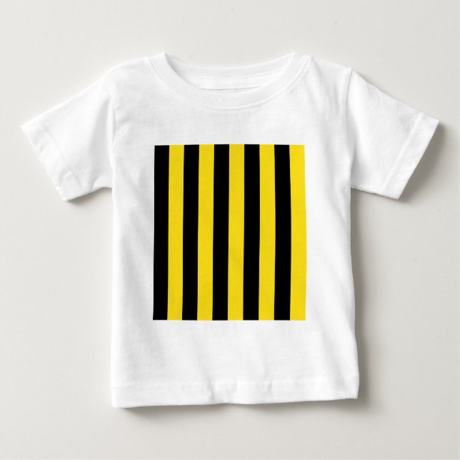 Svart randar - och guld- gult t shirt (Framsida)