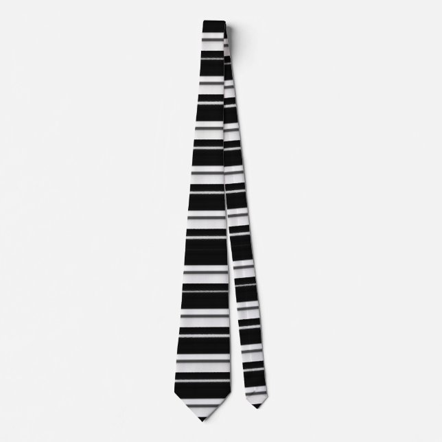 Svart randig slips – djärv modern accessoar (Framsida)