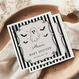 Svart randig spök Halloween Pappersservett