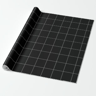 Svart raster presentpapper