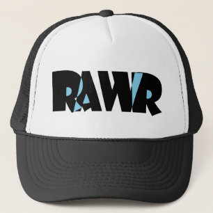 Svart Rawr för blått hatt Keps