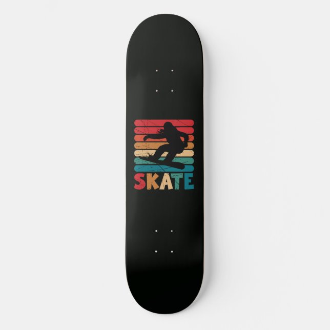 Svart redogörelse  mini skateboard bräda 18,5 cm (Framsida)