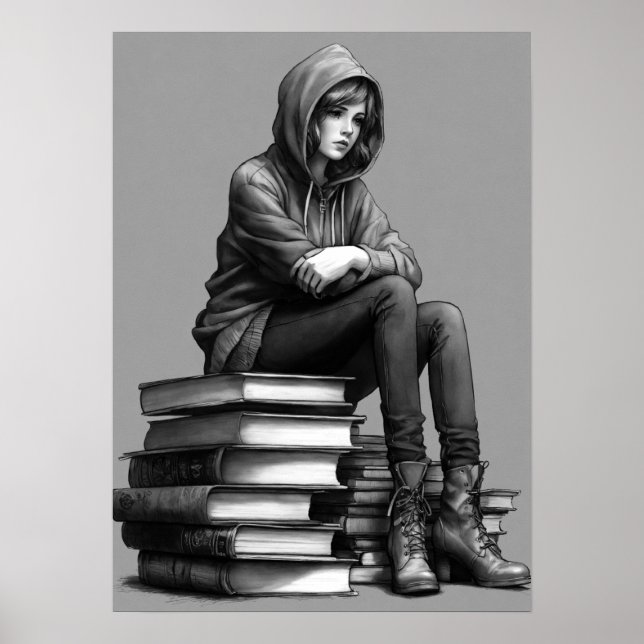 Svart reflektion, Ledsen Ögon Poster (Framsidan)