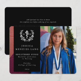 Svart registrerad Nurse Asclepius Studenten Photo Meddelande