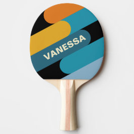Svart Regnbåge Fusion med Namn Pingisracket