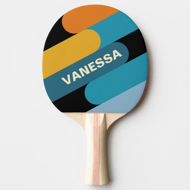 Svart Regnbåge Fusion med Namn Pingisracket (Framsidan)