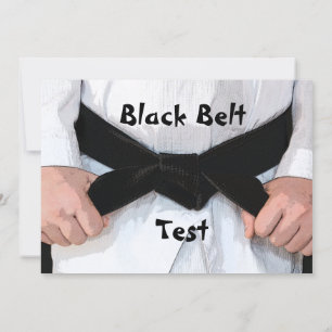 Svart reklaminbjudan till Martial Arts Black Bälte Inbjudningar