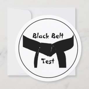 Svart reklaminbjudan till Martial Arts Black Bälte Inbjudningar