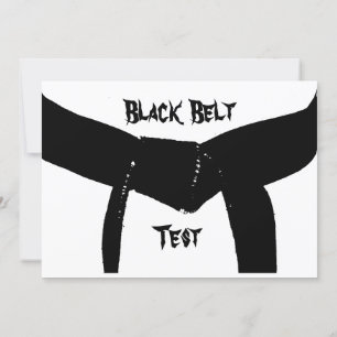 Svart reklaminbjudan till Martial Arts Black Bälte Inbjudningar