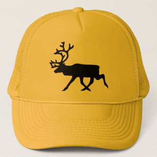 Svart ren-/CaribouSilhouette Truckerkeps