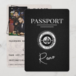 Svart Reno Passport sparar datum Spara Datumet
