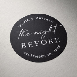 Svart repetitionsmiddag | Natt före Elegant Runt Klistermärke