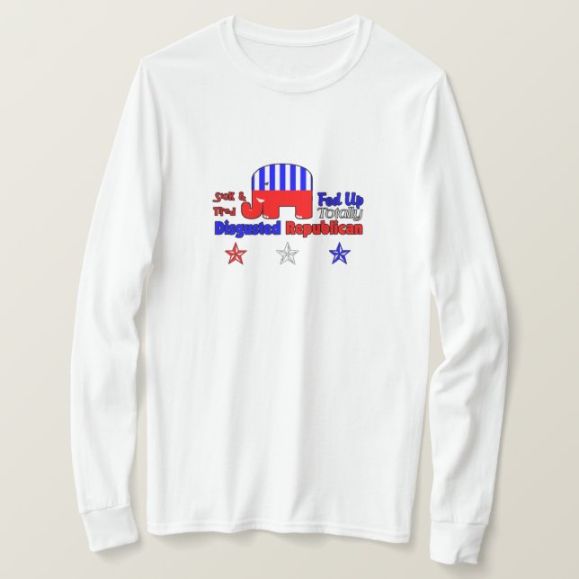 Svart republikansk trim tee (Design framsida)