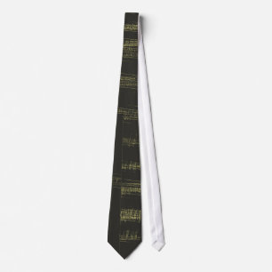 Svart Retro randig Tie för solbränna Slips