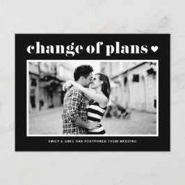 Svart retrotypografi - ändring av plansfoto meddelande vykort