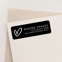 Svart Returadress av minimal Möhippa Etikett