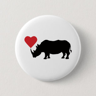 Svart-Rhino-med-Heart Knapp