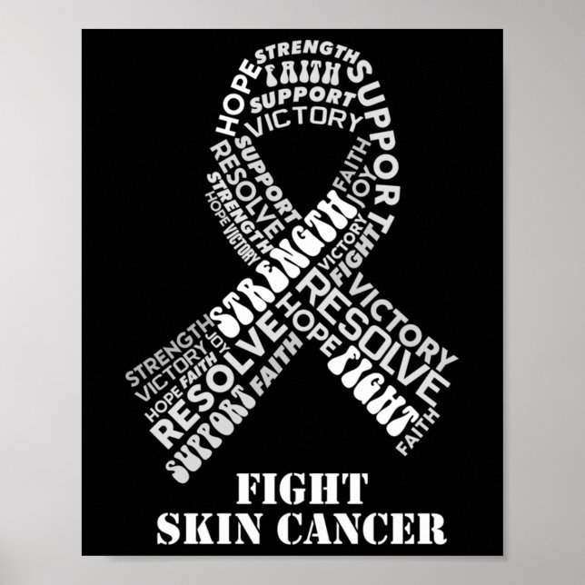 Svart Ribbon Melanoma Month Products Skin Cancer A Poster (Framsidan)