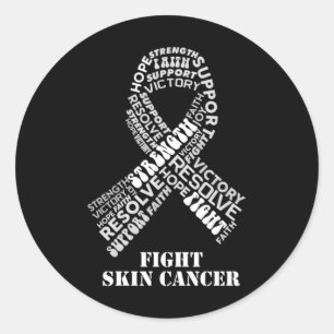 Svart Ribbon Melanoma Month Products Skin Cancer A Runt Klistermärke