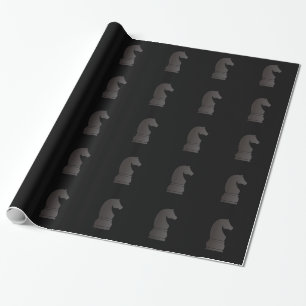 Svart riddareschackbiet presentpapper
