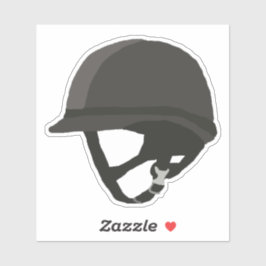 Svart ridhjälm dekal