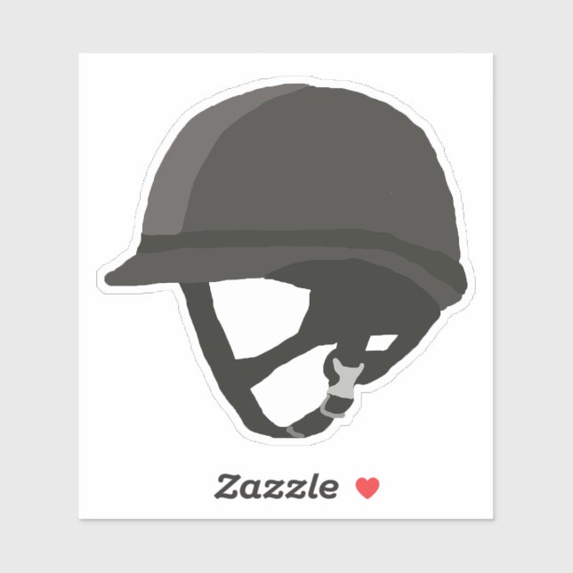 Svart ridhjälm dekal (Ark)