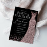 Svart Ro-Guld-dresgäster 40:e födelsedag Party Inbjudningar<br><div class="desc">Black Ro Guld Dress Womans 40:e födelsedagsinbjudan 40 och fantastiska variationer i inbjudan och matchande artiklar i vår butik</div>