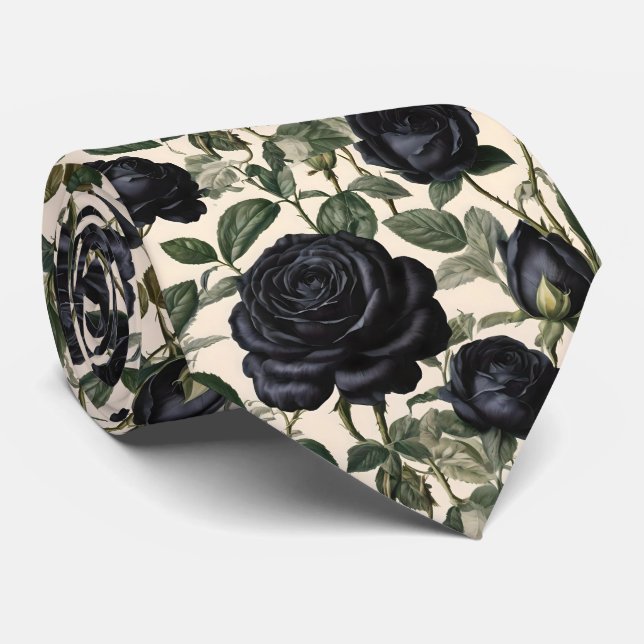 Svart Ro och Grönt Löv, Neck Tie Slips (Rullad)