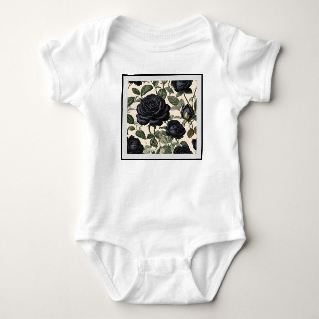 Svart Ro och Grönt Löv T Shirt (Framsida)