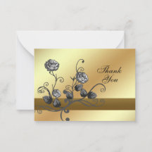 Svart Ro på Guld tackkort