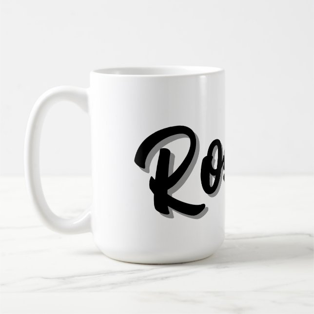 Svart Robert Namn Med Skugga, Kaffemugg (Vänster)