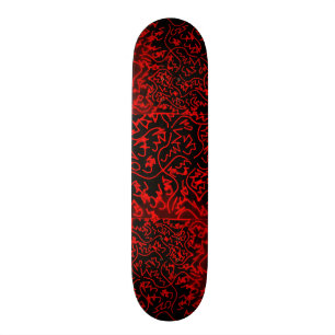 Svart/röd abstrakt #3 skateboard bräda 21,5 cm