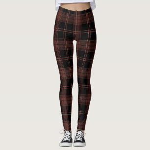 Svart, Röd, Buccaneer Färg Tartan; Play Mönster Leggings
