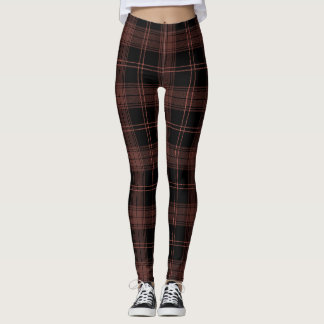 Svart, Röd, Buccaneer Färg Tartan; Play Mönster Leggings