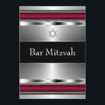 Svart Röd Davidstjärna Bar Mitzvah-mall Inbjudningar<br><div class="desc">Svart, röd och silver Davidstjärna Bar Mitsva-mall. Röd svart Bar Mitsva-mall kan enkelt anpassas för din händelse. Ta bort det silverfärgade lagret på baksidan för en svart bakgrund. Lägg till dina uppgifter på framsidan och/eller baksidan genom att helt enkelt lägga till dina händelseuppgifter, teckensnittsstil, teckenstorlek och färg samt formulering. Observera...</div>