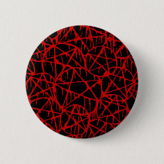 svart röd droppande pentagram grunge punk  knapp