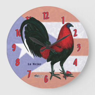 Svart Röd Gallo Klocka