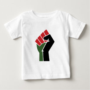 Svart röd grön näve t-shirt