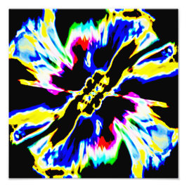 Svart, Röd, Gult, Blå blanksteg Blå design Fototryck