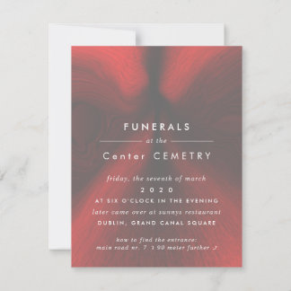 Svart röd inbjudningar