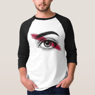 Svart röd prickmönster konstdesign t shirt