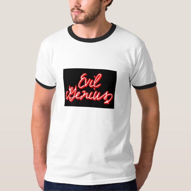 Svart/röd Ringer för ont snille T-shirt (Framsida)