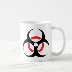 svart röd symbol för hardstyle kaffemugg