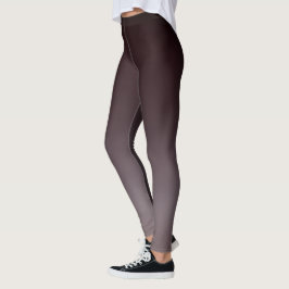 Svart röd till Grått Ombre-övertoning Leggings