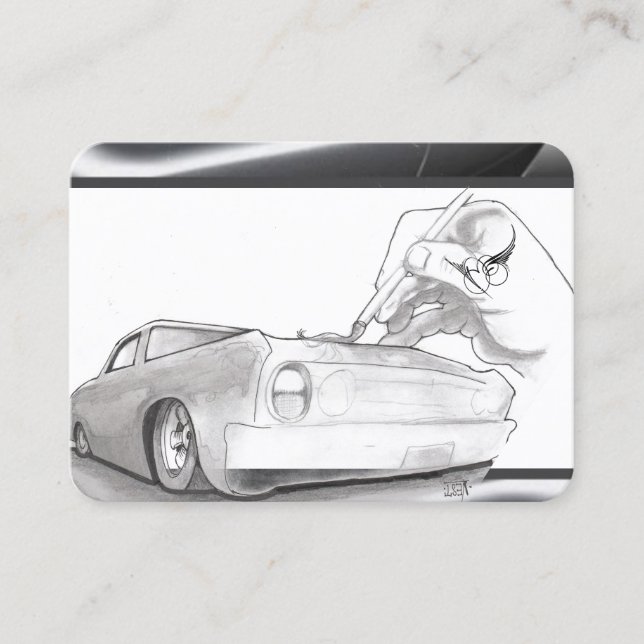 Svart, röd, vit Bra Visitkort (Framsida)