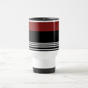 Svart Röd Vit>Kafferecup för resor Resemugg